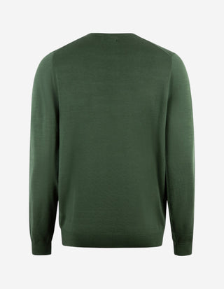 Oakford Tröja Rundhals Hight Twist Bomull Mörkgrön
