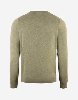 Oakford Tröja Rundhals Hight Twist Bomull Mossgrön