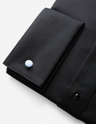 Slim Fit Smokingskjorta Svart