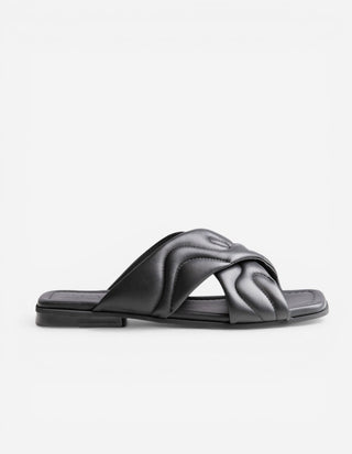 Padded Crossed Slip-In Svart