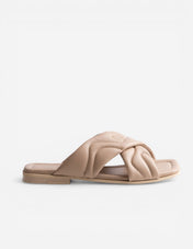 Padded Crossed Slip-In Beige
