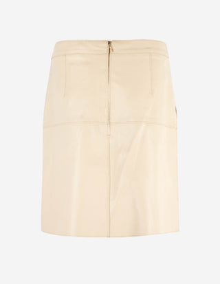 Elsie Kjol Lammskinn Ljusbeige