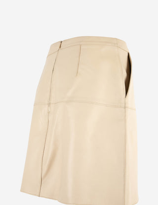 Elsie Kjol Lammskinn Ljusbeige