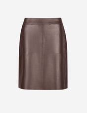 Elsie Kjol Lammskinn Burgundy