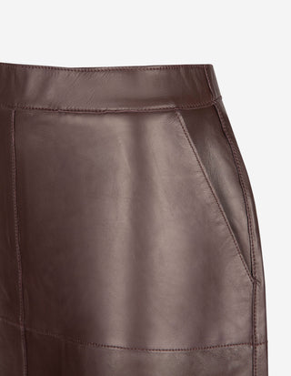 Elsie Kjol Lammskinn Burgundy