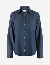 Molly Skjorta Denim Mörkblå