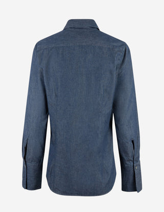 Molly Skjorta Denim Mörkblå