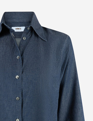 Molly Skjorta Denim Mörkblå