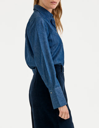Molly Skjorta Denim Mörkblå