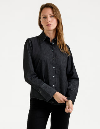 Molly Skjorta Denim Svart