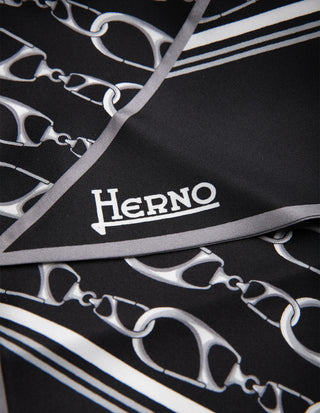 Logo Scarf Siden Svart One Size