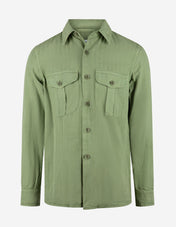 Glenn Overshirt Lyocell/Linne Grön