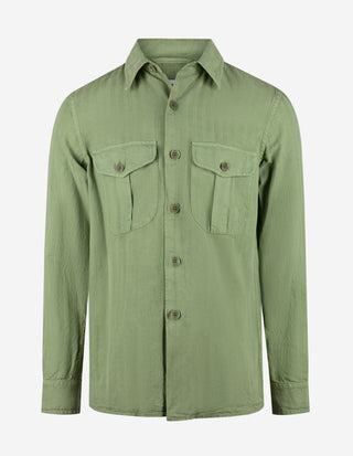Glenn Overshirt Lyocell/Linne Grön