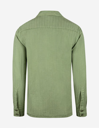 Glenn Overshirt Lyocell/Linne Grön
