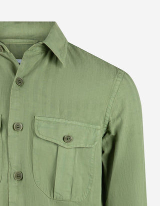 Glenn Overshirt Lyocell/Linne Grön