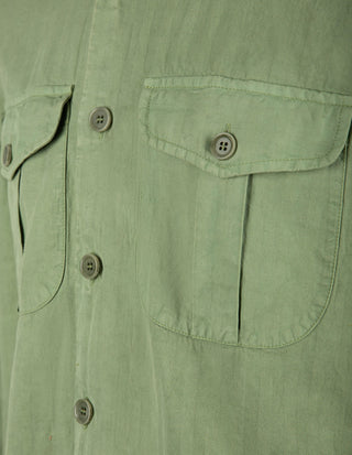 Glenn Overshirt Lyocell/Linne Grön