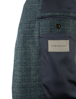 Drop7 Kavaj Ull Cashmere Petrol Blå