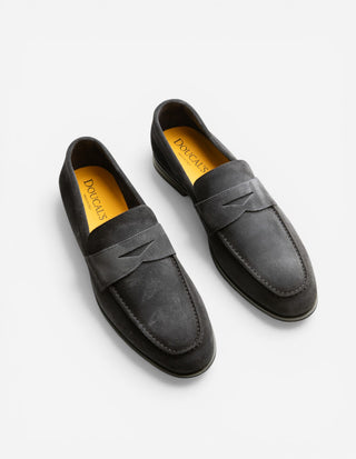 Penny Loafer Mocka Mörkblå