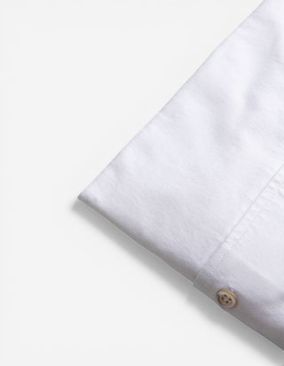 Casual Fit Skjorta Helskuren Krage Oxford Bomull Vit