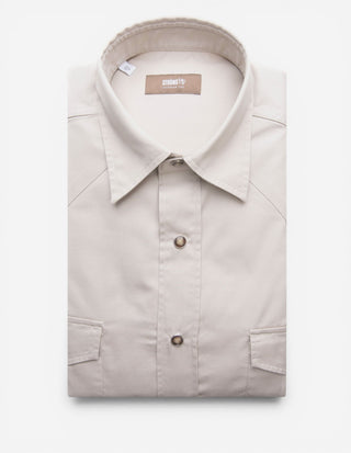 Westernskjorta Bomull Ljusbeige