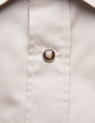 Westernskjorta Bomull Ljusbeige