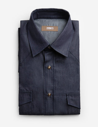 Jeansskjorta Western Mörkblå