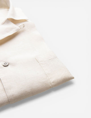 Resort Skjorta Linne Beige