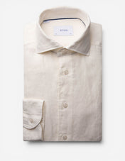 Slim Fit Skjorta Linne Vit