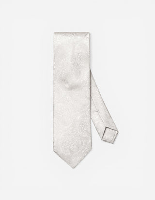 Slips Siden Silvergrå Paisley One Size
