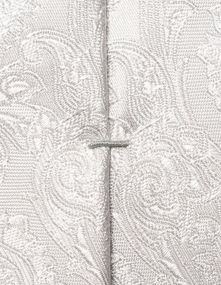 Slips Siden Silvergrå Paisley One Size