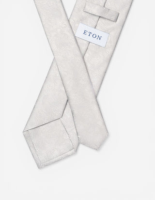 Slips Siden Silvergrå Paisley One Size