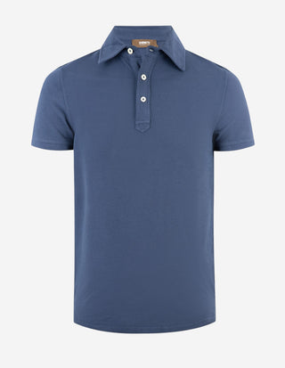 Pikétröja Bomull Denimblå