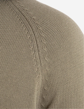 Sartorial Open Polo Twisted Cotton Mossgrön