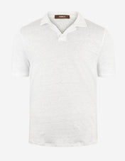Pikétröja Casual Fit Linne Vit