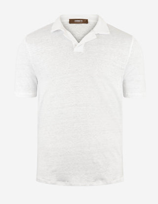 Pikétröja Casual Fit Linne Vit