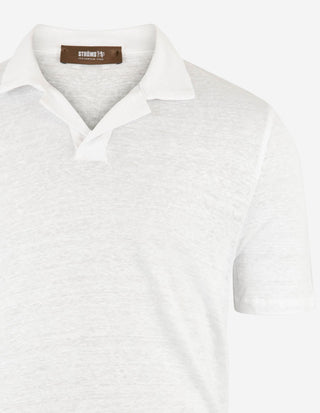 Pikétröja Casual Fit Linne Vit