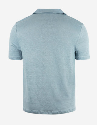 Pikétröja Casual Fit Linne Denimblå