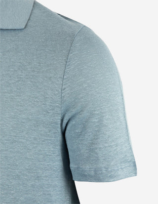 Pikétröja Casual Fit Linne Denimblå