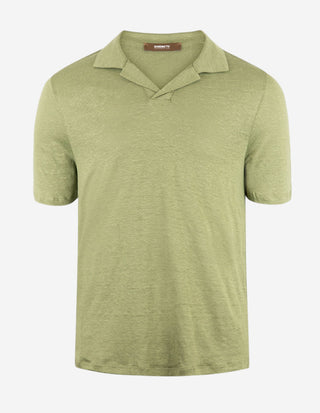 Pikétröja Casual Fit Linne Grön