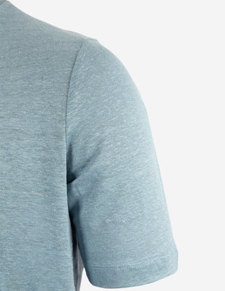 T-shirt Casual Fit Linne Denimblå