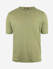 T-shirt Casual Fit Linne Grön