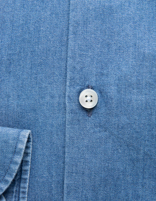 Sartorial Shirt Denim Tvättad Blå