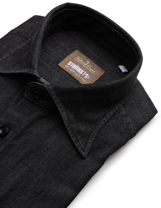 Sartorial Shirt Denim Tvättad Svart
