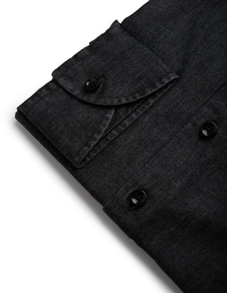 Sartorial Shirt Denim Tvättad Svart