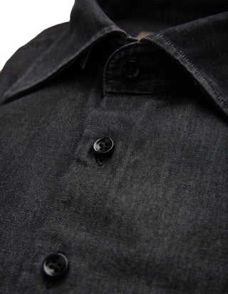 Sartorial Shirt Denim Tvättad Svart