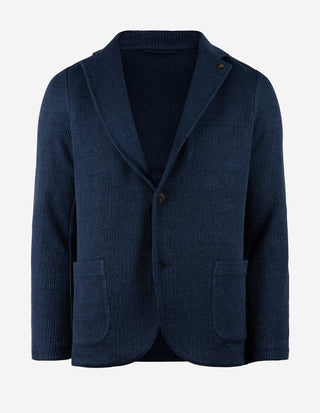 Jerseykavaj Linne Bomull Denimblå