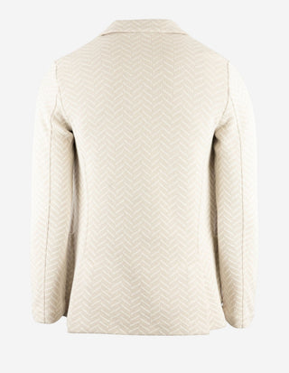 Jerseykavaj Bomull Fiskbensmönster Beige