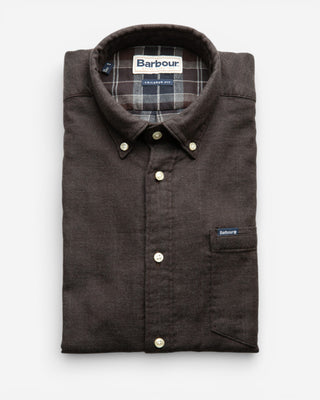 Buckley Tailored Herringbone Skjorta Brun Fiskben