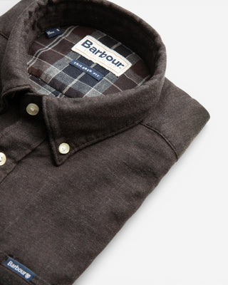 Buckley Tailored Herringbone Skjorta Brun Fiskben