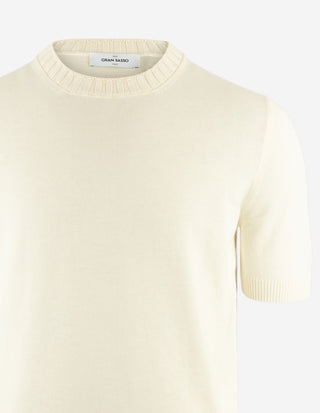 T-Shirt Stickad Benvit